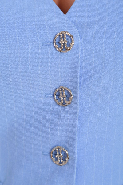 Комплект из жилета и юбки из текстиля классический стиль Immi 2024 голубой - фото 11