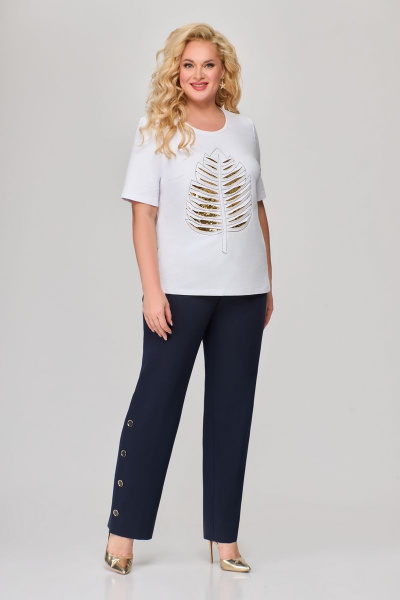 Брюки, жакет, майка Svetlana-Style 1678 синий+белый - фото 3