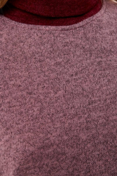 Платье прямого силуэта из вискозы с молнией Patriciа C14881 винный,розовый - фото 4