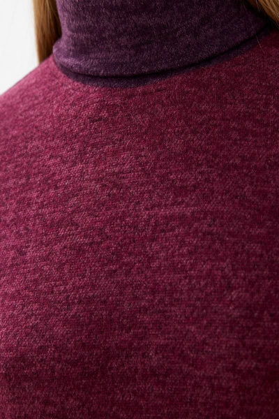 Платье с молнией и контрастными цветами Patriciа C14881 сиреневый,марсала - фото 4