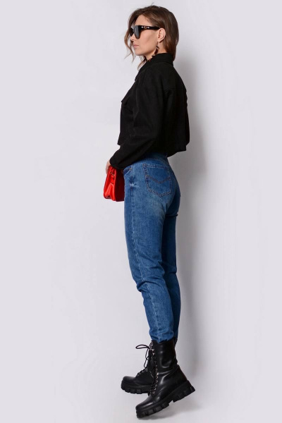 Укороченный жакет из искусственной замши Patriciа NY14914 черный - фото 2