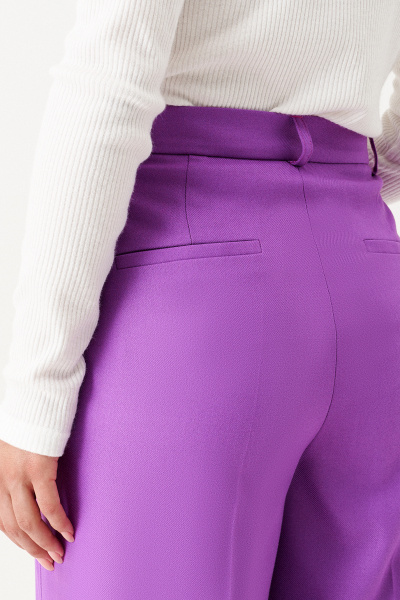 Фиолетовые брюки из текстиля для офисного стиля Панда 155760w фиолетовый - фото 5