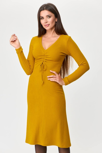 Платье T&N 7429 горчица - фото 7