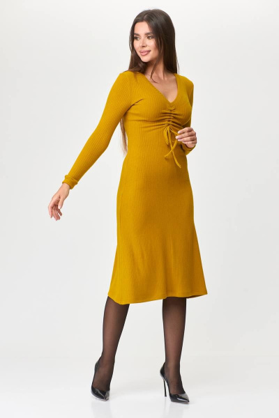 Платье T&N 7429 горчица - фото 6