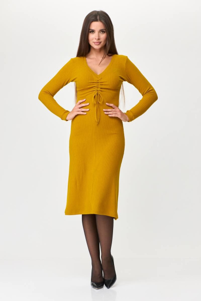 Платье T&N 7429 горчица - фото 1