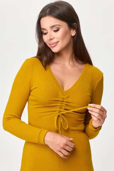 Платье T&N 7429 горчица - фото 4