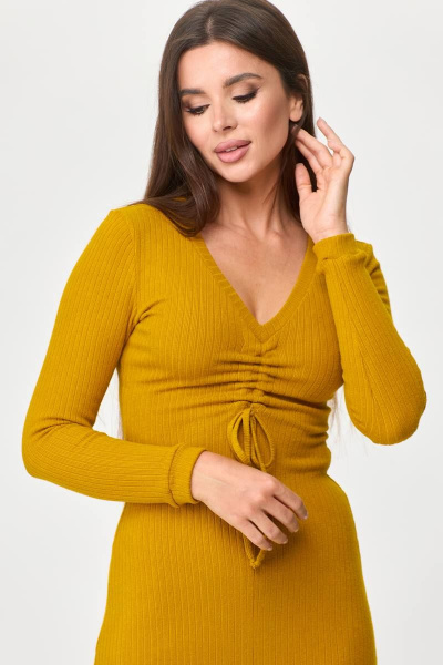 Платье T&N 7429 горчица - фото 3