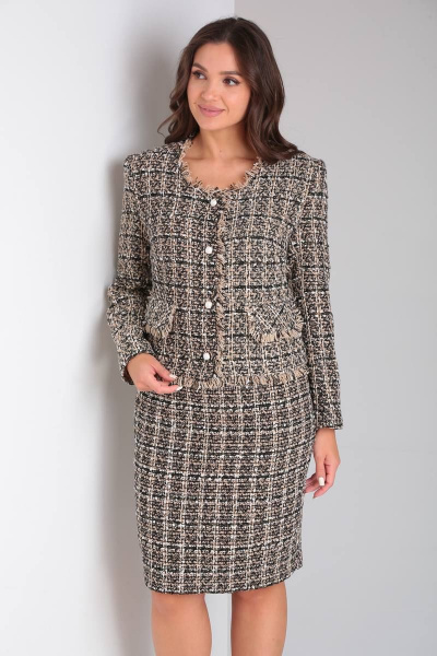 деловой жакет и юбка из текстиля на подкладке SVT-fashion 583.1 - фото 3