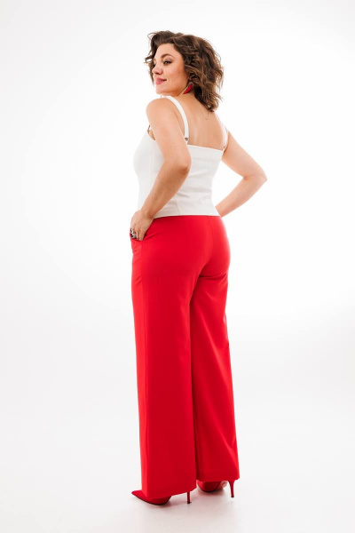 белый топ из текстиля в стиле на каждый день Anelli 1399 молочный - фото 2