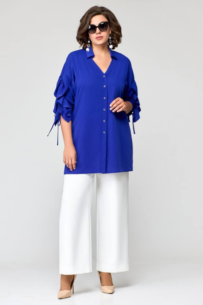 Блуза EVA GRANT 7136-1 электрик - фото 3