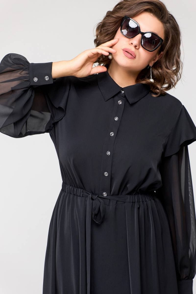Платье EVA GRANT 7168-1 черный - фото 3