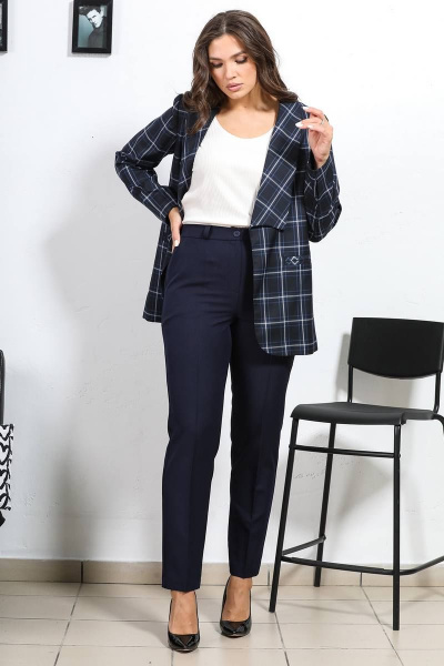 Классические прямые брюки с поясом и эластичной тесьмой Медея и К 2209 - фото 3