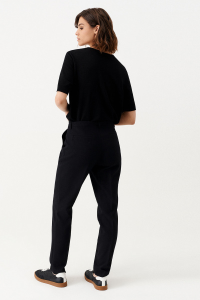 Классические брюки с высокой посадкой в офисном стиле Панда 159860w черный - фото 4