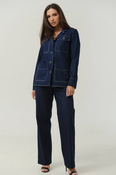 Брюки, жакет Ma Сherie 3015 темно-синий - фото 12