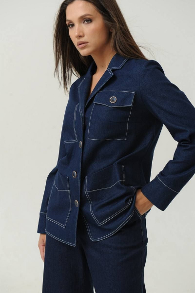 Брюки, жакет Ma Сherie 3015 темно-синий - фото 11