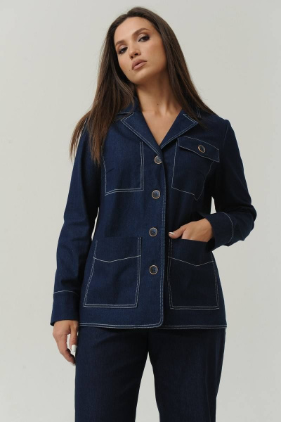 Брюки, жакет Ma Сherie 3015 темно-синий - фото 10