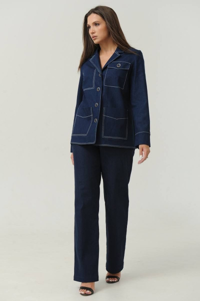 Брюки, жакет Ma Сherie 3015 темно-синий - фото 1