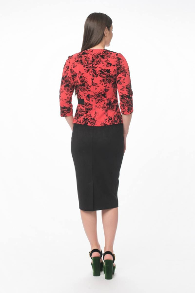 Джемпер, юбка Stilville 1286 коралл - фото 7