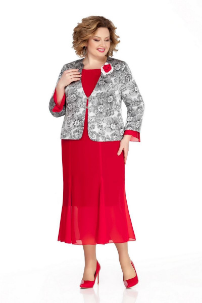 Жакет, платье Pretty 1050 красный - фото 2