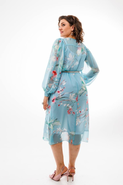 Платье Anelli 1213 голубой - фото 2