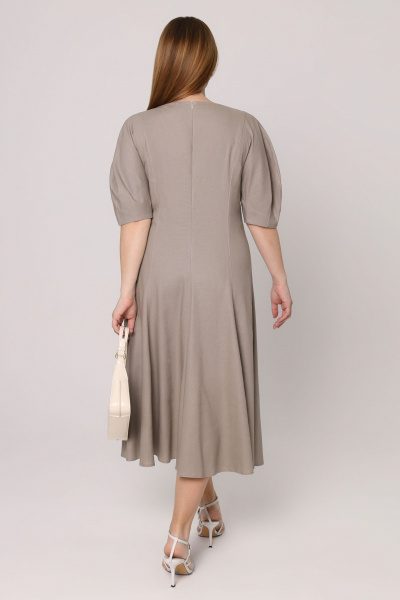 Платье свободного силуэта с нагрудными вытачками, лето Панда 140080w бежевый - фото 2