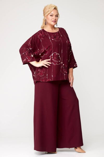 Широкие брюки в стиле палаццо из струящейся ткани, демисезон Angelina & Сo 870 - фото 4