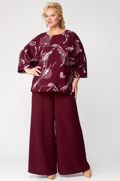 Широкие брюки в стиле палаццо из струящейся ткани, демисезон Angelina & Сo 870 - фото 2