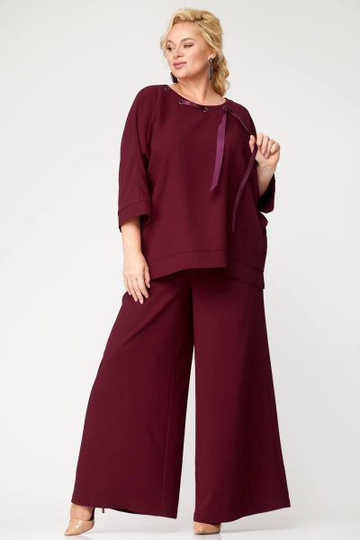 Комплект блузка и свободные брюки в стиле бохо, демисезон Angelina & Сompany 871 - фото 5