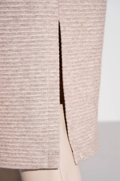 Платье миди из трикотажа с декоративной планкой FOXY FOX 1481 бежевый - фото 5