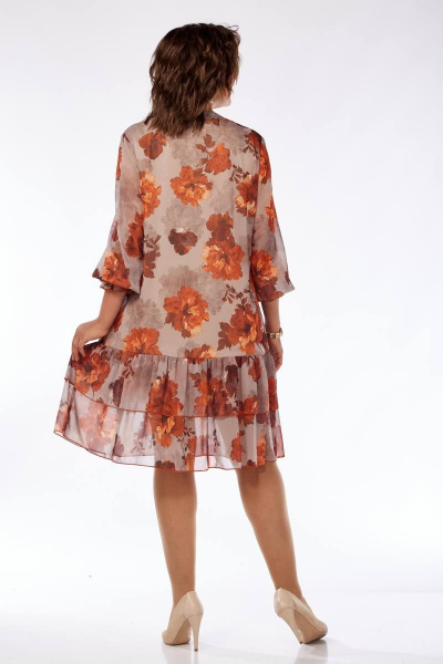 Платье в стиле бохо из шифона с воланами и рукавами 63 см Mubliz 104 - фото 10