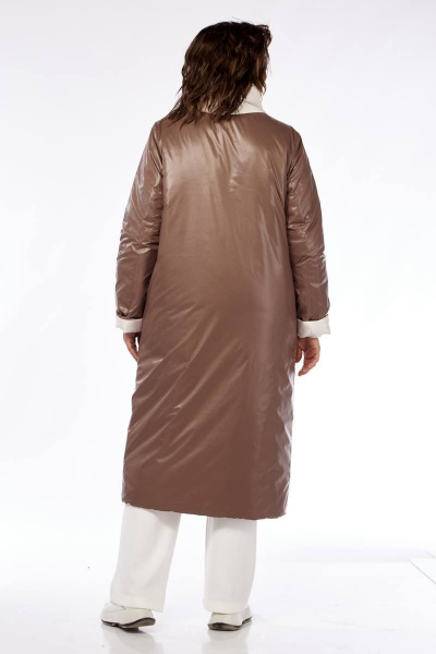 Демисезонное двустороннее пальто из плащёвой ткани с поясом Диомант 1883 - фото 12