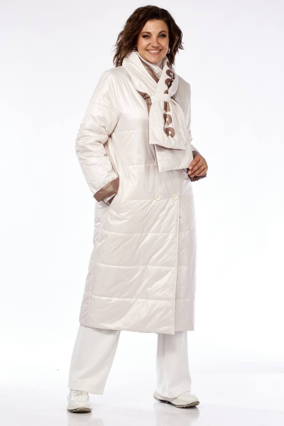 Демисезонное двустороннее пальто из плащёвой ткани с поясом Диомант 1883 - фото 8