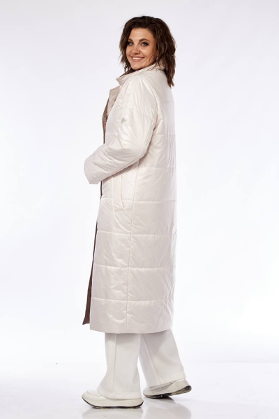 Демисезонное двустороннее пальто из плащёвой ткани с поясом Диомант 1883 - фото 3