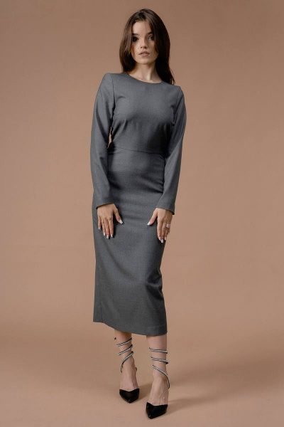 Платье JRSy 2369 серый_меланж - фото 1
