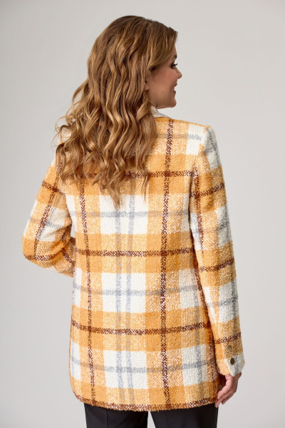 Жакет DaLi 3536.1 жёлтая клетка - фото 3