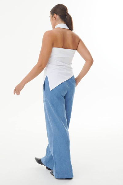 Джинсовые брюки палаццо темно-голубые AURA otd 4103 темно-голубой - фото 2