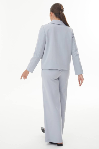 Деловая двойка из хлопка и рубашечным воротником, палаццо AURA otd 9179 светло-серый - фото 2