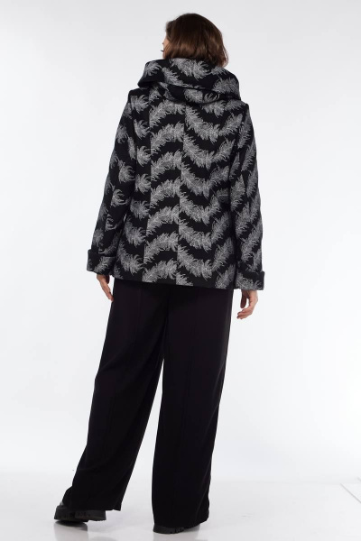 Демисезонная куртка с капюшоном и рельефными швами Магия Стиля М-2486У перья - фото 2