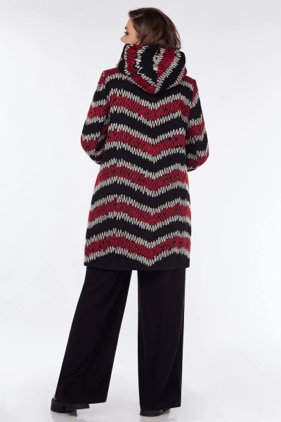 Куртка демисезонная с нагрудными вытачками и капюшоном Магия Стиля М-2509 зигзаг - фото 2