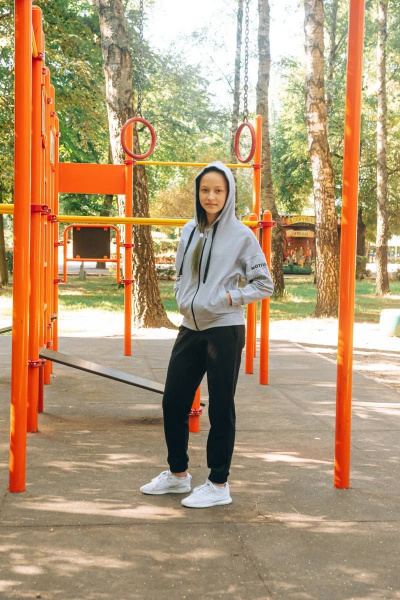 Брюки, джемпер Бобруйсктрикотаж 13495 серый/черный - фото 2