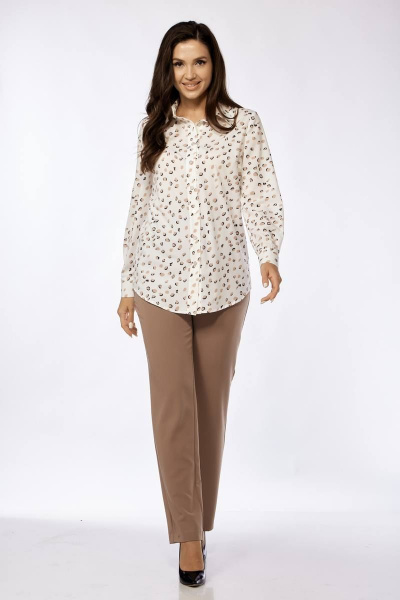 Блуза женская классическая с воротом-стойкой и длинным рукавом Fita 20301 - фото 9