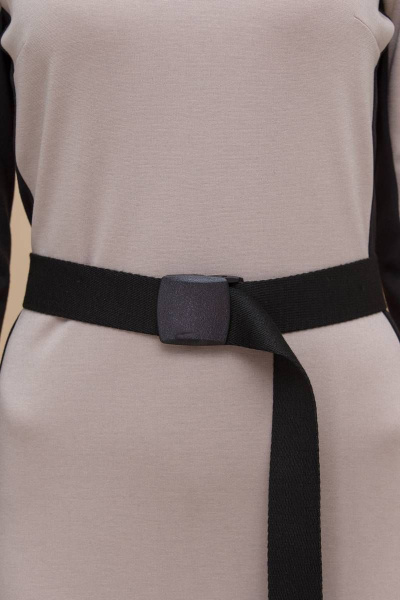 Модное миди платье из трикотажа с лампасами Domna 5521 - фото 5