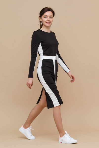 Платье трикотажное на каждый день, приталенное, демисезон Domna 5524 - фото 2