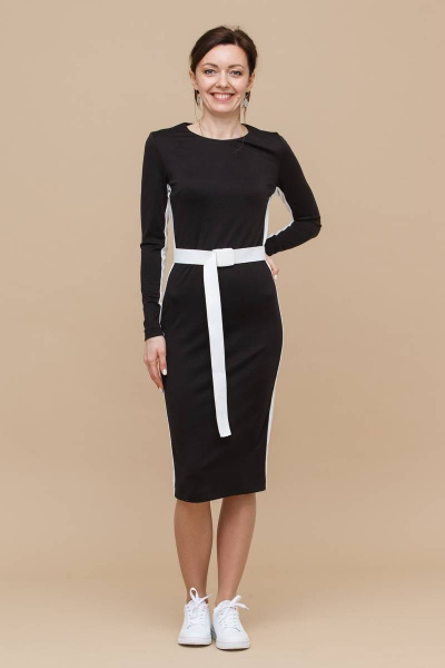 Платье трикотажное на каждый день, приталенное, демисезон Domna 5524 - фото 3