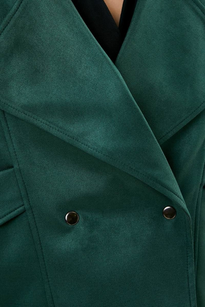 Жакет свободный из вискозы и замши демисезонный зеленый Patriciа NY15176 зеленый - фото 4