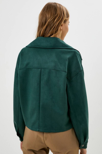 Жакет свободный из вискозы и замши демисезонный зеленый Patriciа NY15176 зеленый - фото 3