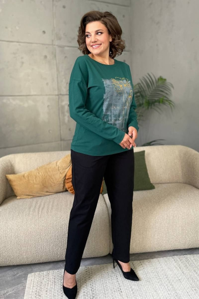 Джемпер Rumoda 2146 зеленый - фото 6