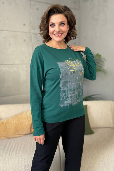 Джемпер Rumoda 2146 зеленый - фото 4