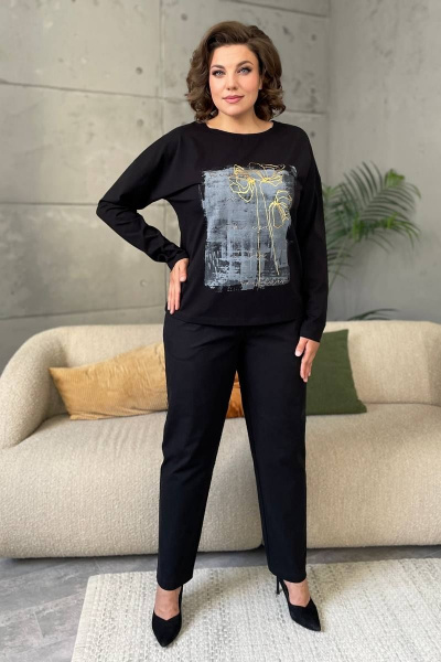 Джемпер Rumoda 2146 черный - фото 1