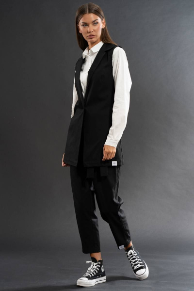 костюм из джинсовых джоггеров и жилета в спортивном стиле Kivviwear 40674101.01 - фото 4